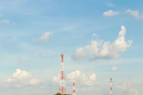 Blue clouds and sky. Stock Photos