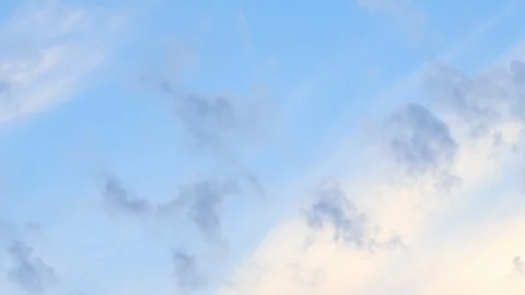 Blue clouds and sky, sun rays Stock Footage 89522720