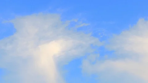 Blue clouds and sky, sun rays Stock Footage 89758213