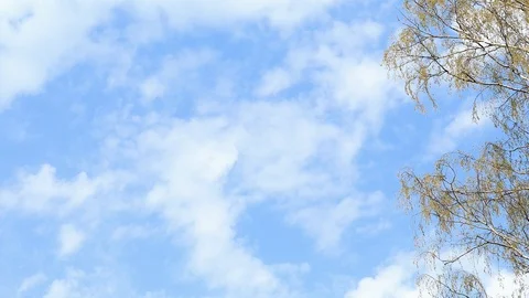 Blue clouds and sky, sun rays Video stock 90120178