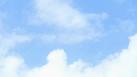 Blue clouds and sky, sun rays Stock Footage 90120213