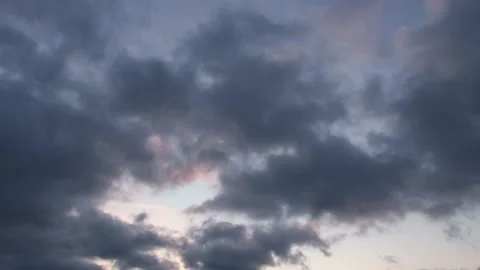 Blue clouds background. Solid cloud cover. Stock Footage 170996836