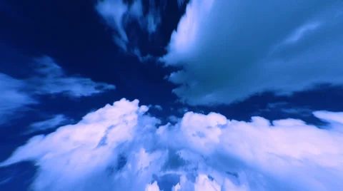 Blue clouds blue sky infrared time lapse t1366K Stock Footage 32898114