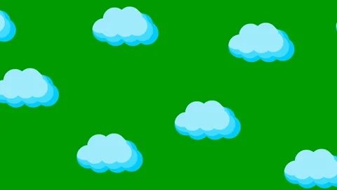 Blue clouds green Stock Footage 230863478