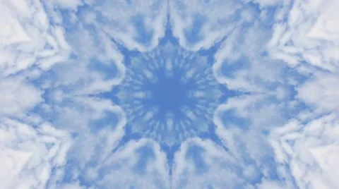 Blue clouds Kaleidoscopic Video Background Loop Stock-Footage 42795649