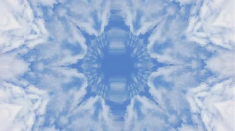 Blue clouds Kaleidoscopic Video Background Loop Stock Footage 43071480