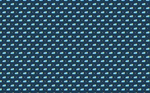 Blue Clouds Pattern Stock Illustration