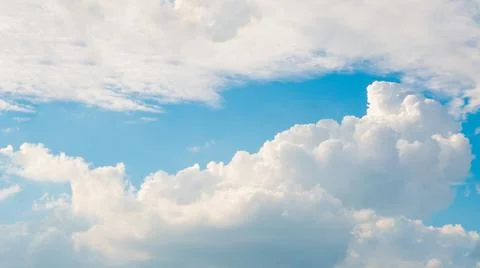 Blue clouds sky Stock Photos