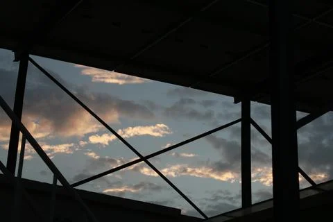 Blue clouds in the sky Foto stock