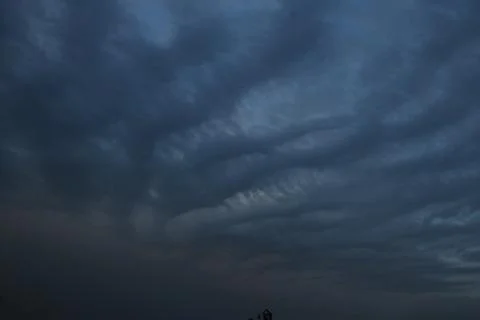 Blue clouds in the sky Foto stock