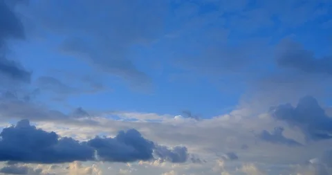 Blue clouds in the sunset Stock Footage 113526349