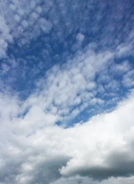 Blue cloudy dramatic sky background Stock Photos