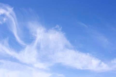 Blue cloudy dramatic sky background Stock Photos
