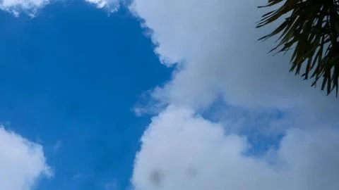 Blue cloudy sky as background Stock Photos