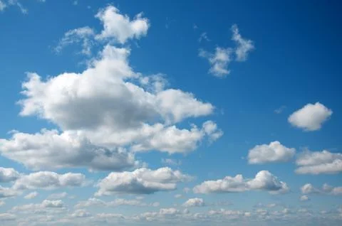 Blue cloudy sky Stock Photos