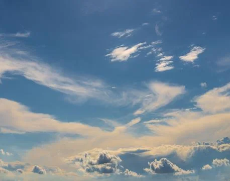 Blue cloudy sky Stock Photos