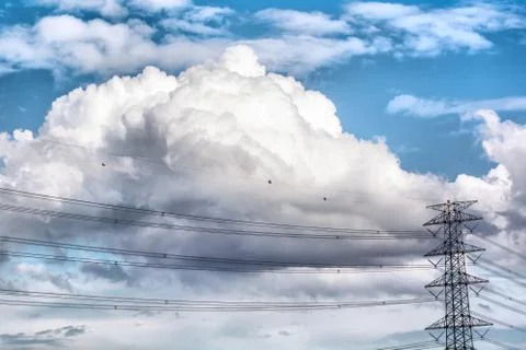 Blue cloudy sky Stock Photos