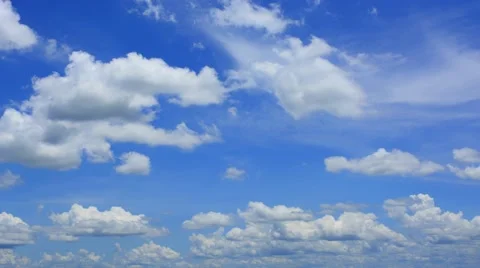Blue cloudy sky timelapse in 4K Video stock 50551657
