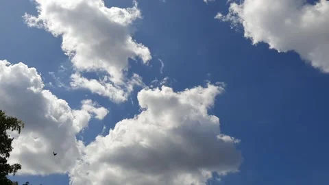 Blue Cloudy Sky View Stock-Footage 238985937