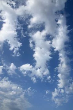 Blue cloudy sky.Background Stock Photos