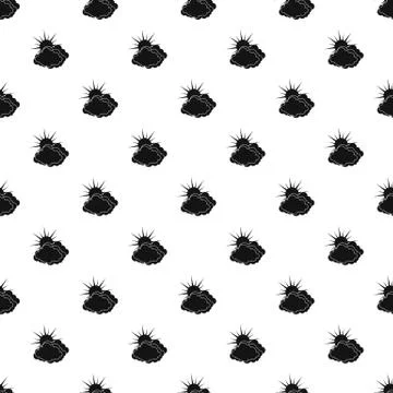 Blue cloudy sun pattern seamless vector Stock Illustration