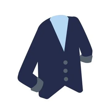 Blue Coat Icon Vector Illustration Stock Illustration