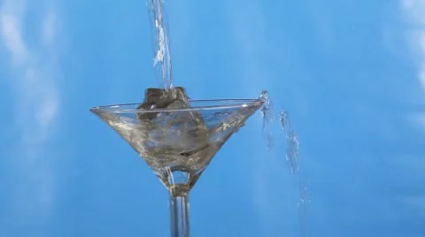 Blue cocktail Stock Footage 8600665