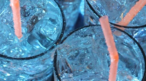Blue cocktail Stock Footage 8666155
