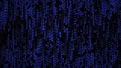 Blue code background with falling numbers. Stock Footage 334670751
