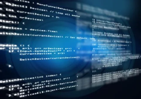 Blue code Stock Illustration