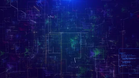 Blue Code Interface Technology Background Stock Footage 333853536