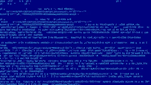 Blue Code Scramble Overload Stock Footage 81572929