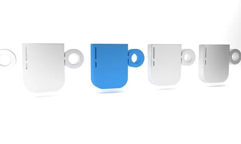 Blue Coffee cup icon isolated on white background. Tea cup. Hot drink coffe.. Stock Illustration