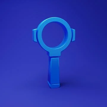 Blue Coffee filter holder icon isolated on blue background. Minimalism conc.. 스톡 일러스트