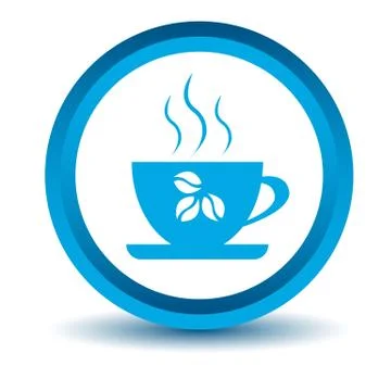 Blue coffee icon 스톡 일러스트