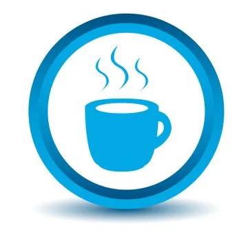 Blue coffee icon 스톡 일러스트