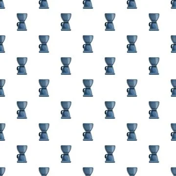 Blue coffee machine appliances creating seamless pattern Stock Illustration