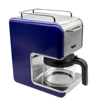 Blue coffee maker Stock Photos