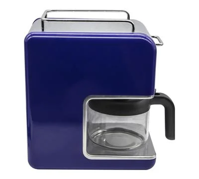 Blue coffee maker Stock Photos