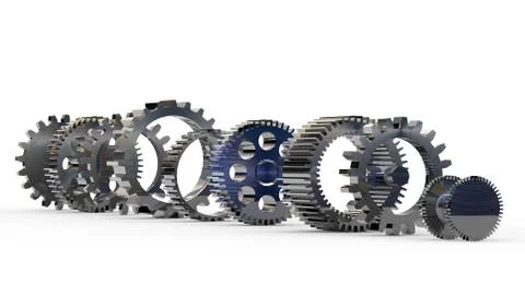 Blue cogwheel 写真素材
