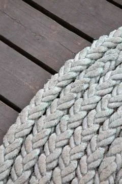 Blue Coiled Rope Stock Photos