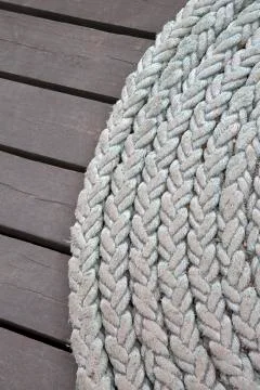 Blue Coiled Rope Foto stock