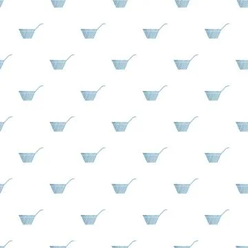 Blue colander kitchen utensil seamless pattern background Stockillustratie
