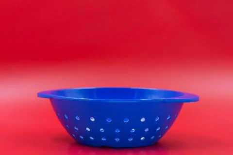 Blue Colander Stock Photos