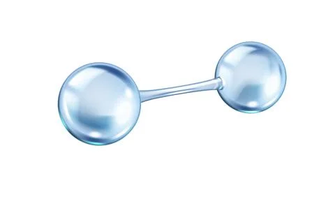 Blue collagen molecule structure from atoms illustration Stock Illustration