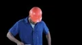 	Blue collar worker start cleaning his jump suit with roller - vigorously HD Footage