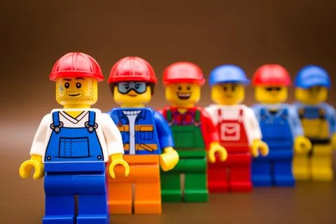 Blue collar workers as a team Stock Photos