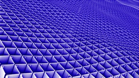 Blue color 3d cube forming wave pattern simple and classy background Stock Footage 296089283