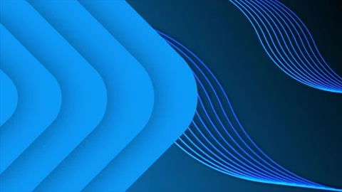 Blue color 3d wavy element background Video stock 217898920