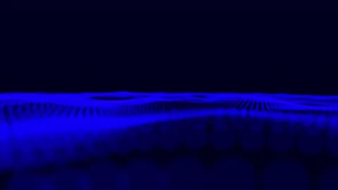 Blue color abstract background with dynamic elements of waves Vídeo Stock 236691135